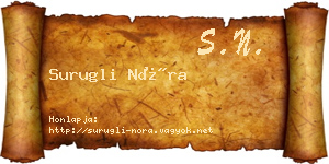 Surugli Nóra névjegykártya